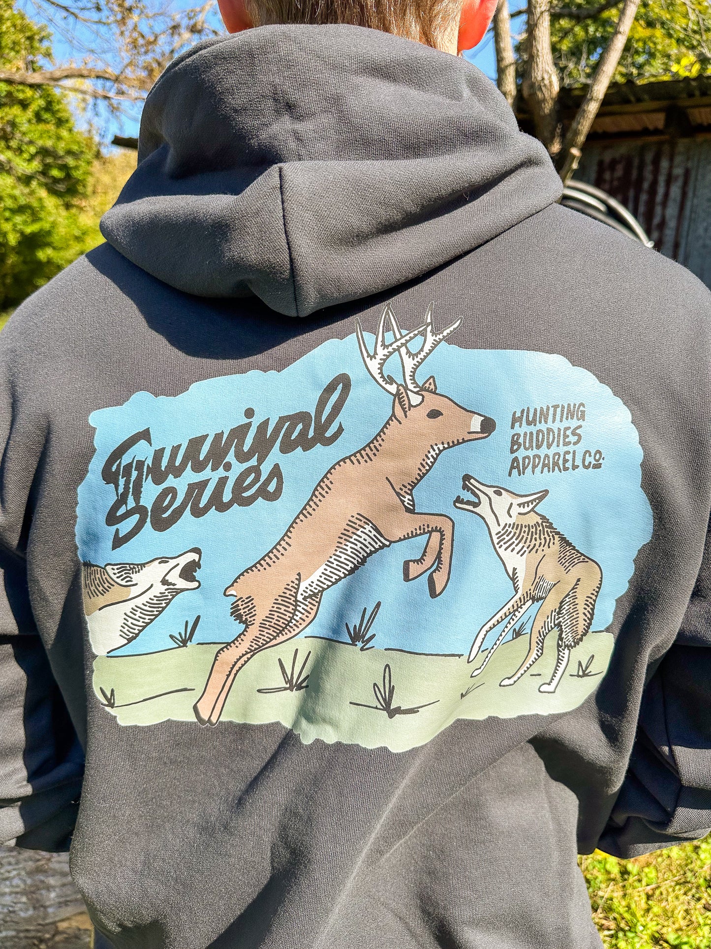 HB Survival Series – Buck vs. Coyote Hoodie