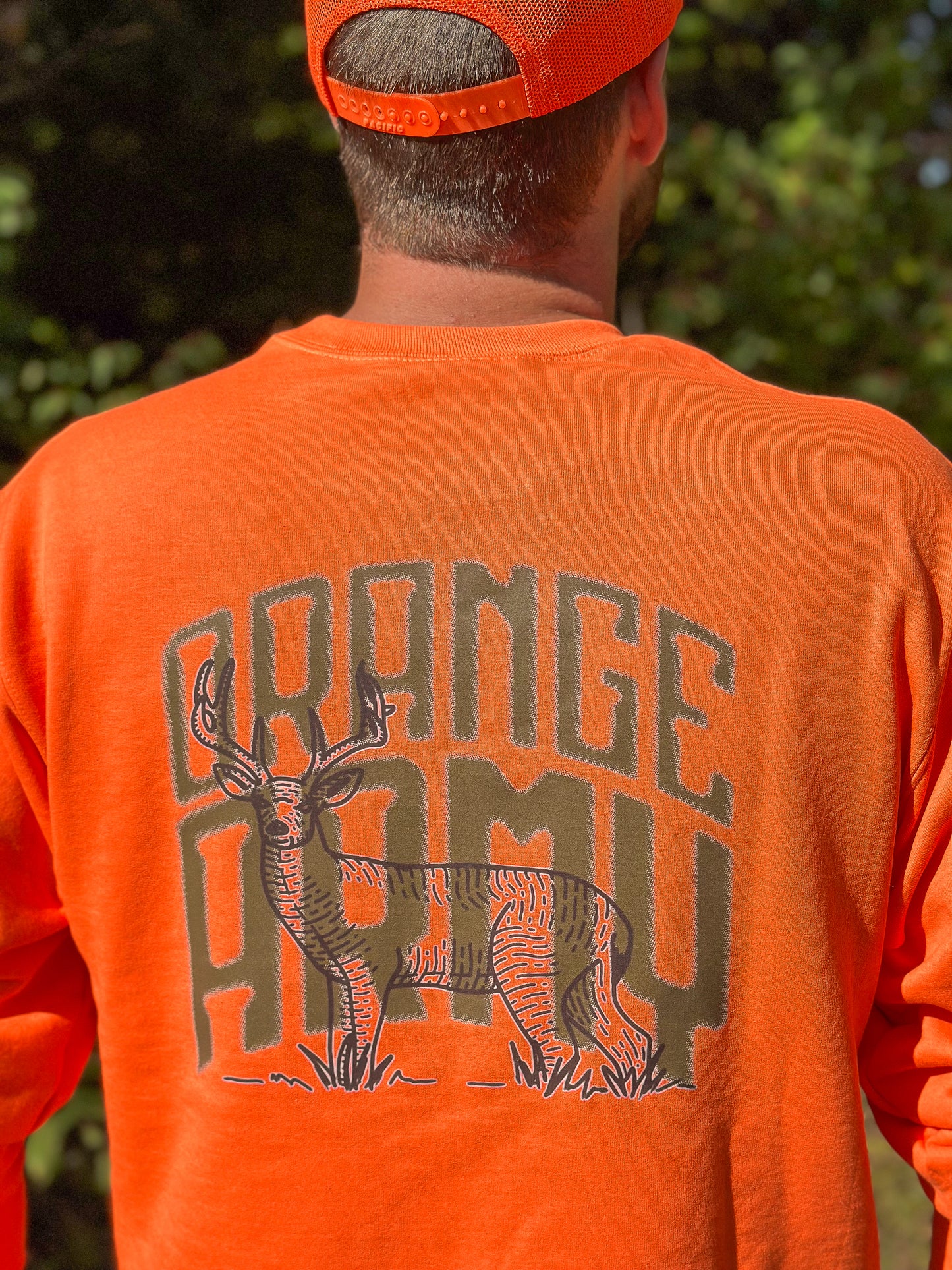 HB Orange Army Crewneck Sweatshirt