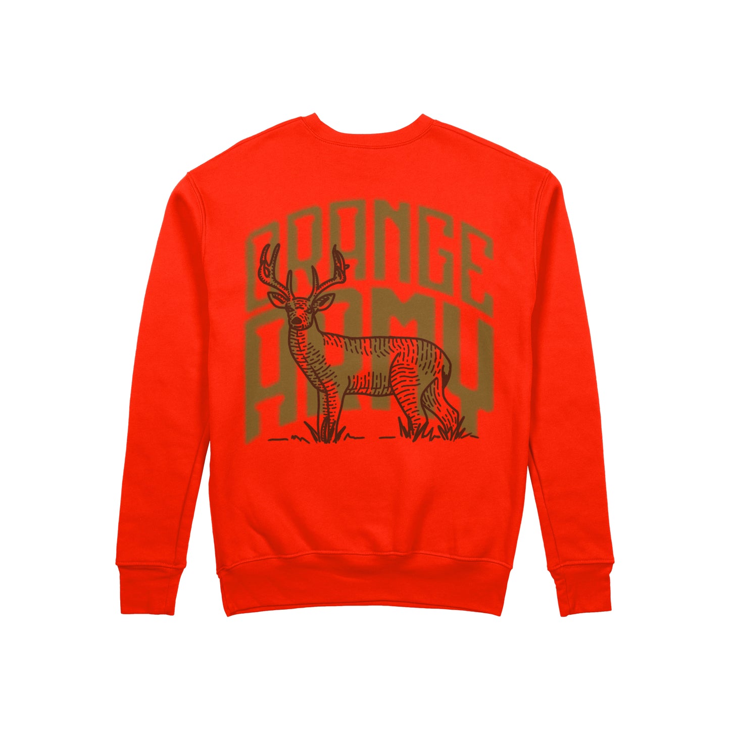 HB Orange Army Crewneck Sweatshirt